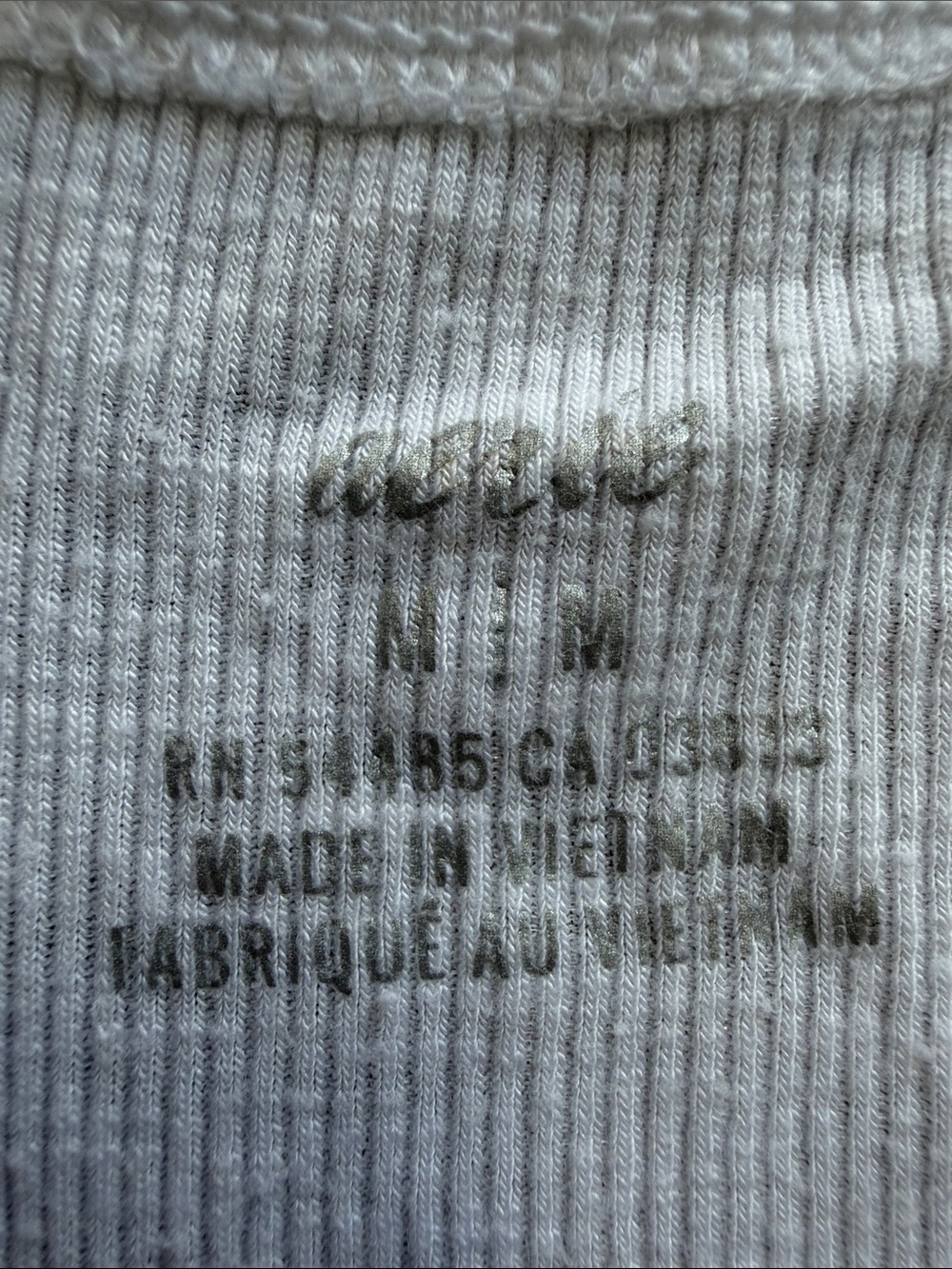 aerie White Ribbed Henley Racerback Tank Top - Picture 2 of 3
